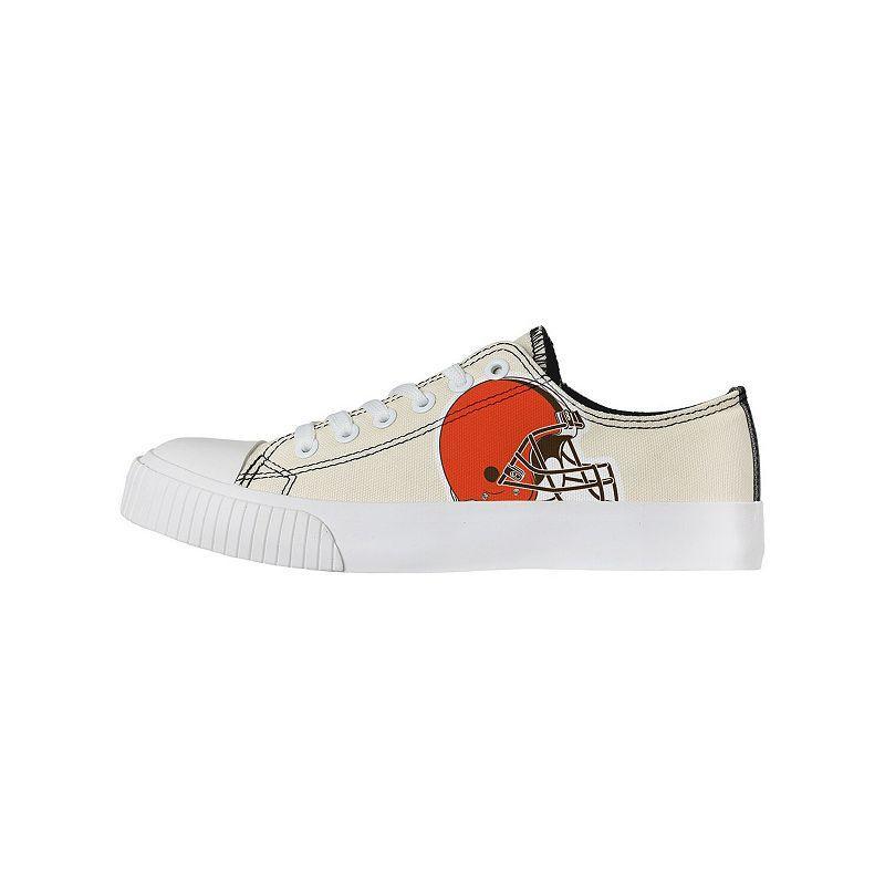 Womens FOCO Cream Cleveland Browns Low Top Canvas Shoes Product Image