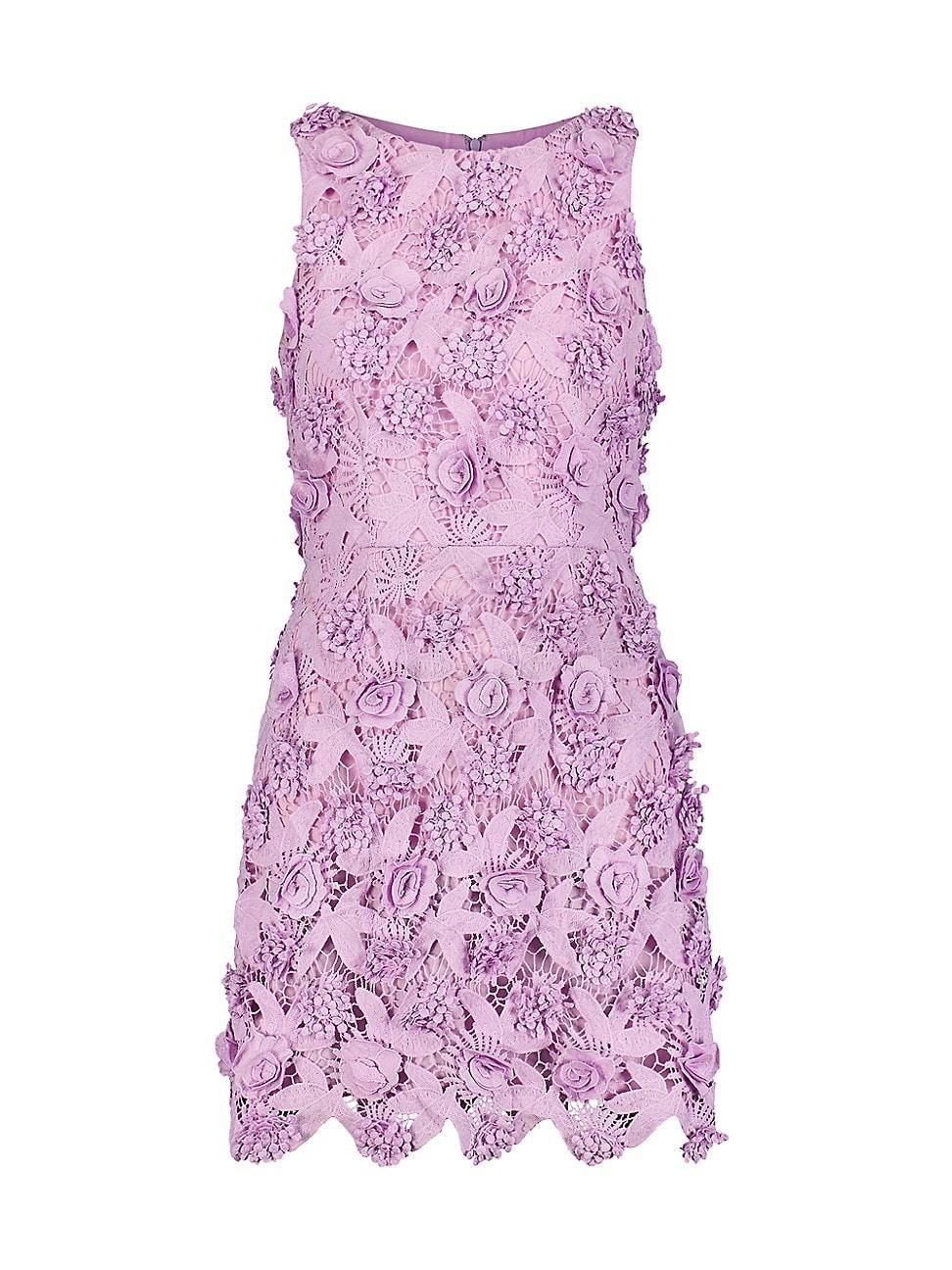 Womens Floral Lace Minidress Product Image