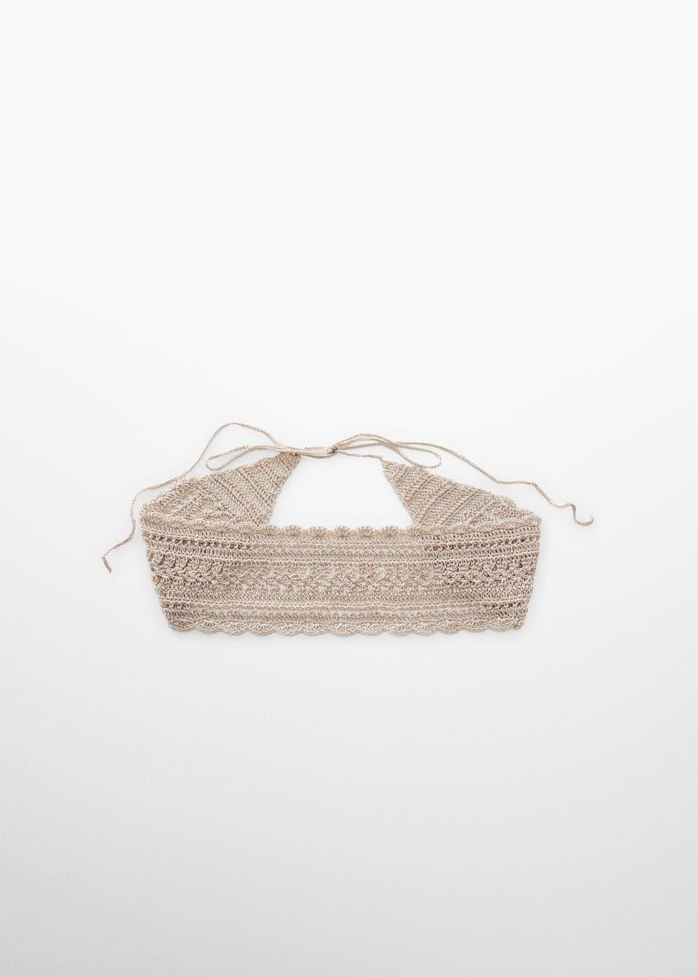 MANGO - Crochet belt with bow - One size - Women Product Image