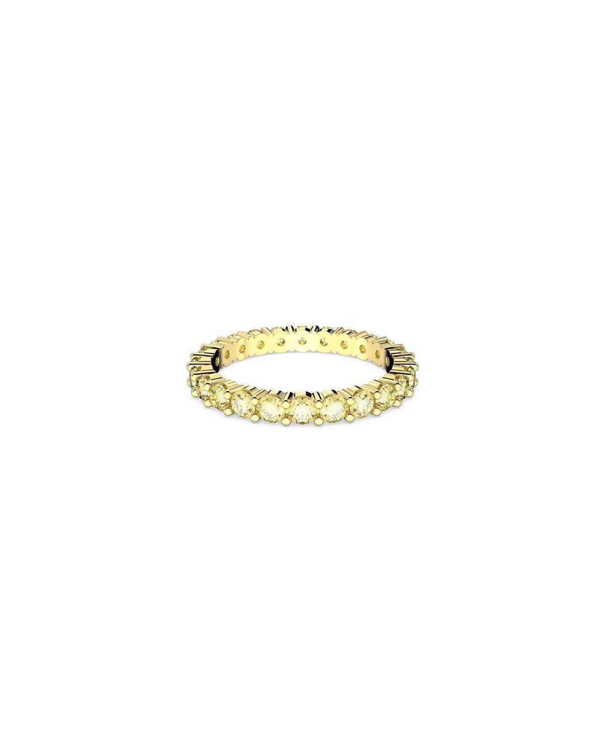 Swarovski Matrix Yellow Crystal Stack Ring in Gold Tone Product Image