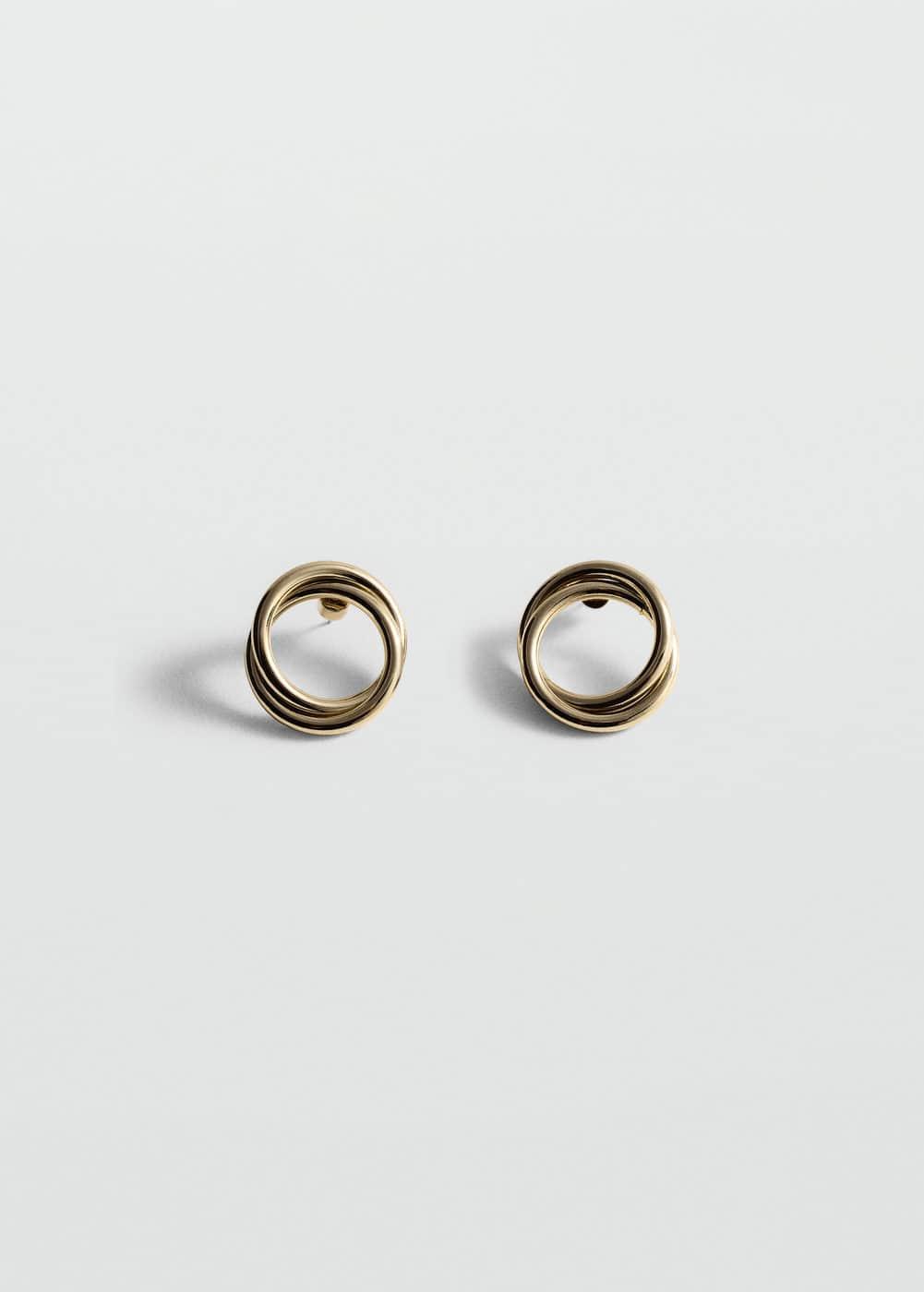 MANGO - Interlocking circular earrings - One size - Women Product Image