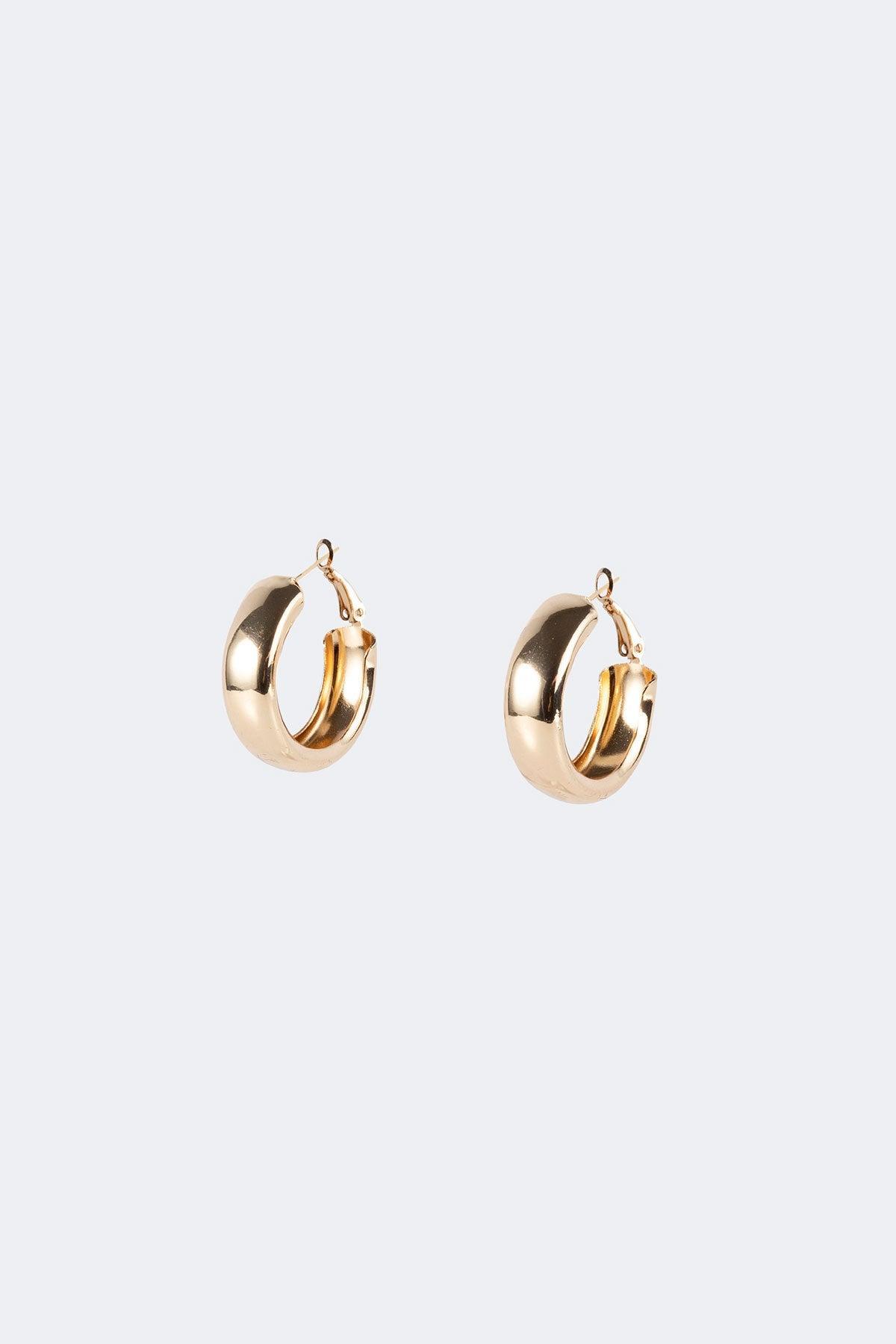 Lux Wide Hoop Earrings Product Image