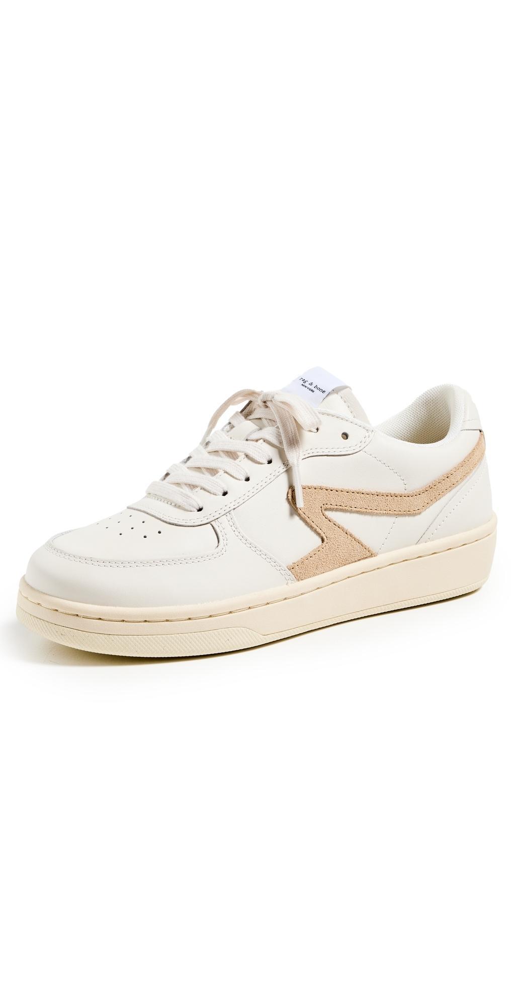 Off-white Retro Court Sneakers In Dune Product Image