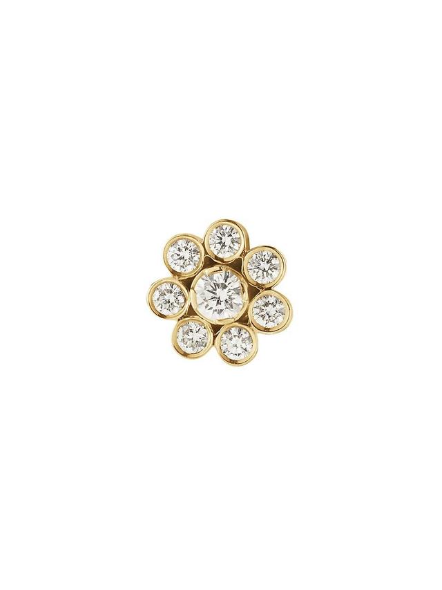 Womens Bellis 18K Yellow Gold & Diamond Single Earring Product Image