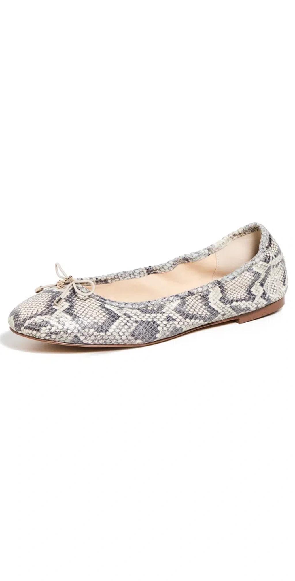 SAM EDELMAN Felicia Ballet Flat Roccia Leather In Grey Product Image