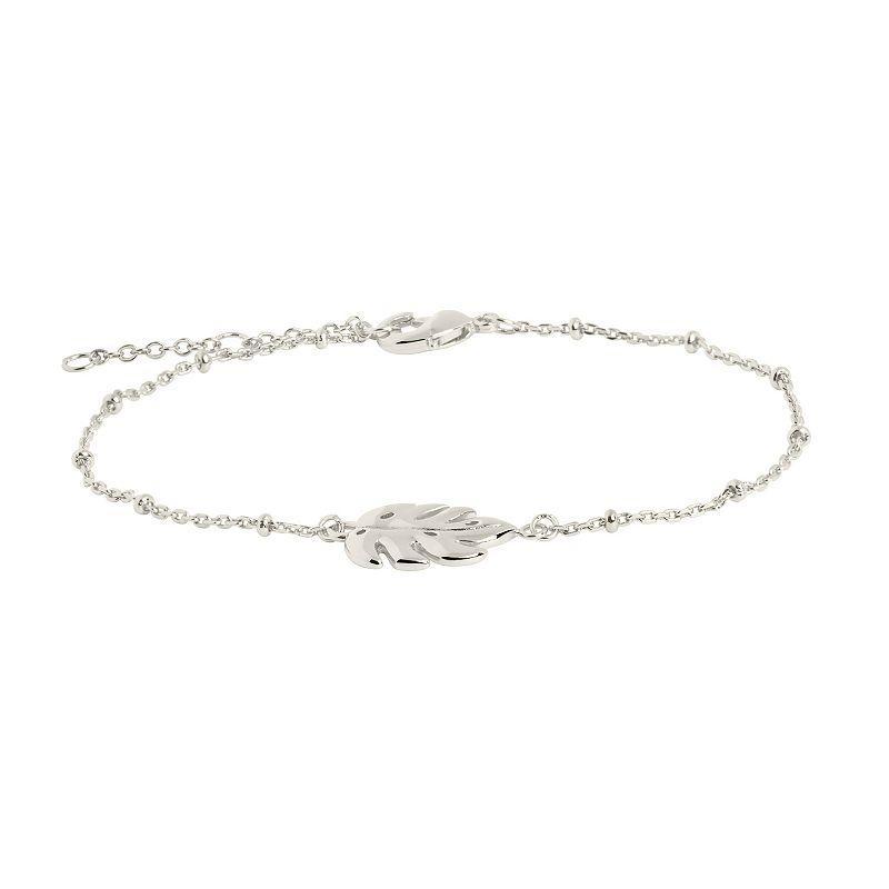 MC Collective Leaf Bracelet, Womens, Silver Tone Product Image