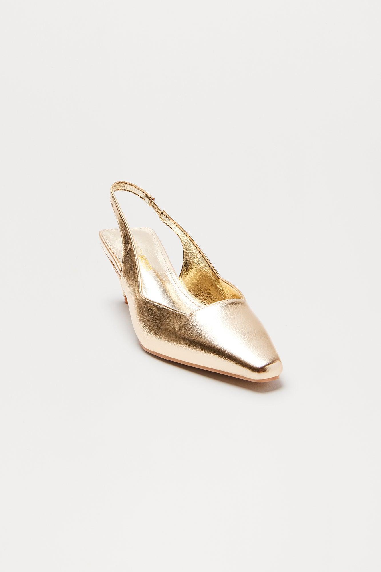 Kamari Slingback Pumps - Gold Product Image