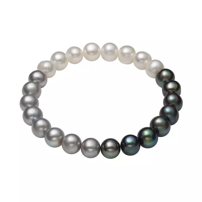 Dyed Freshwater Cultured Pearl Ombre Stretch Bracelet, Womens Sterling Product Image