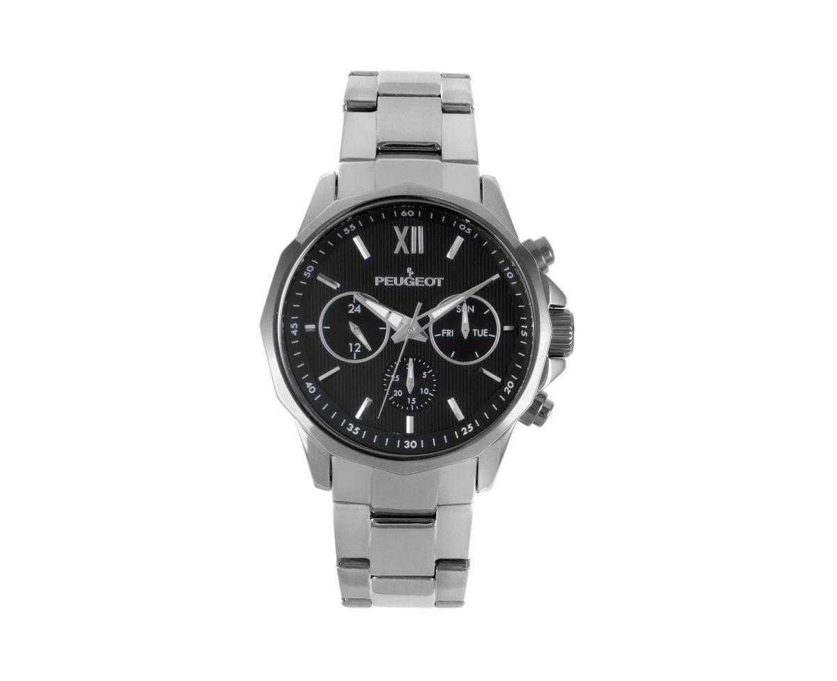 Peugeot Mens 46mm Multi-Function Stainless Steel Bracelet Watch Product Image