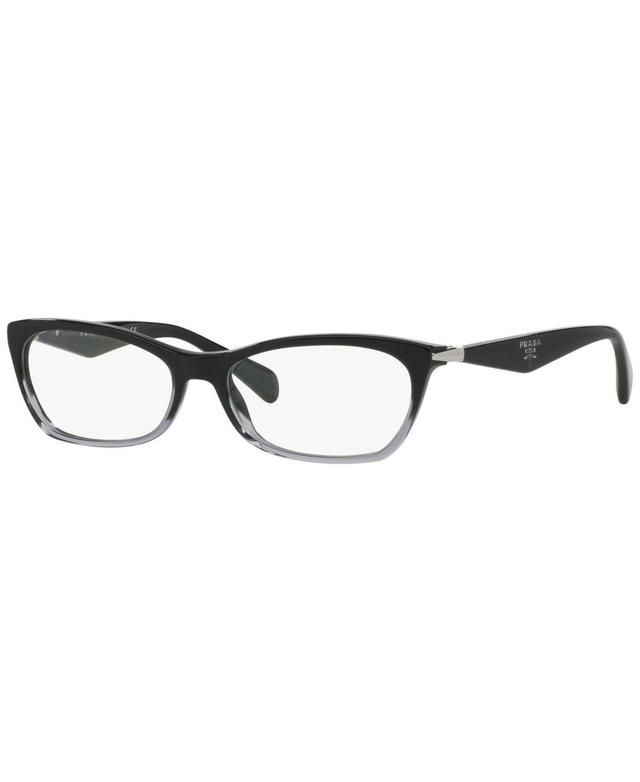 Prada Pr 15PV Womens Irregular Eyeglasses - Black Grad Product Image