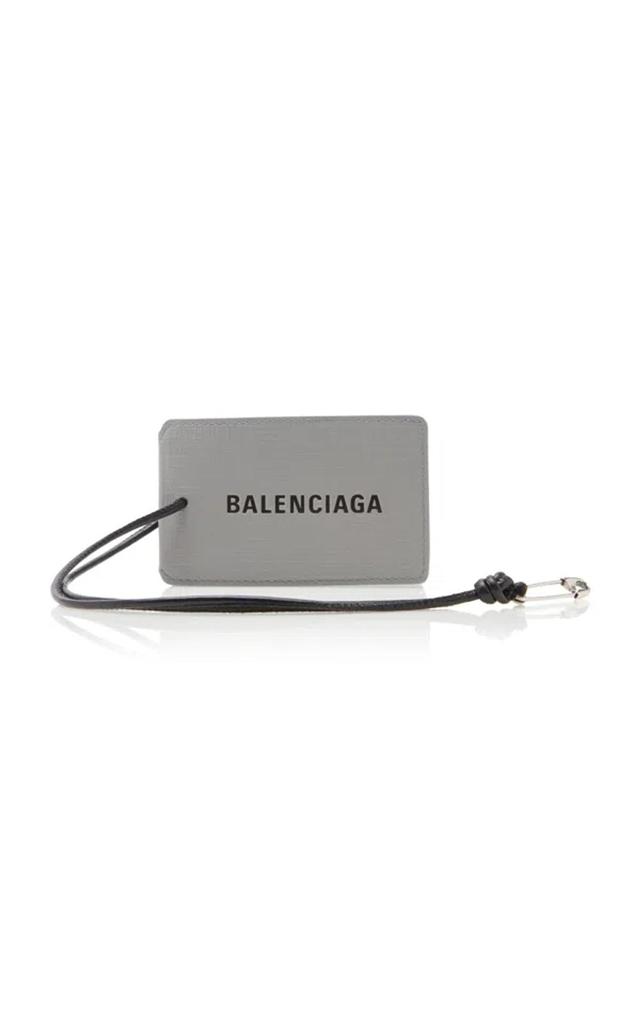 BALENCIAGA Leather Tag In Grey Product Image