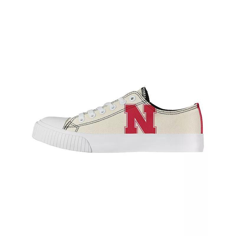 Womens FOCO Cream Wisconsin Badgers Low Top Canvas Shoes Product Image