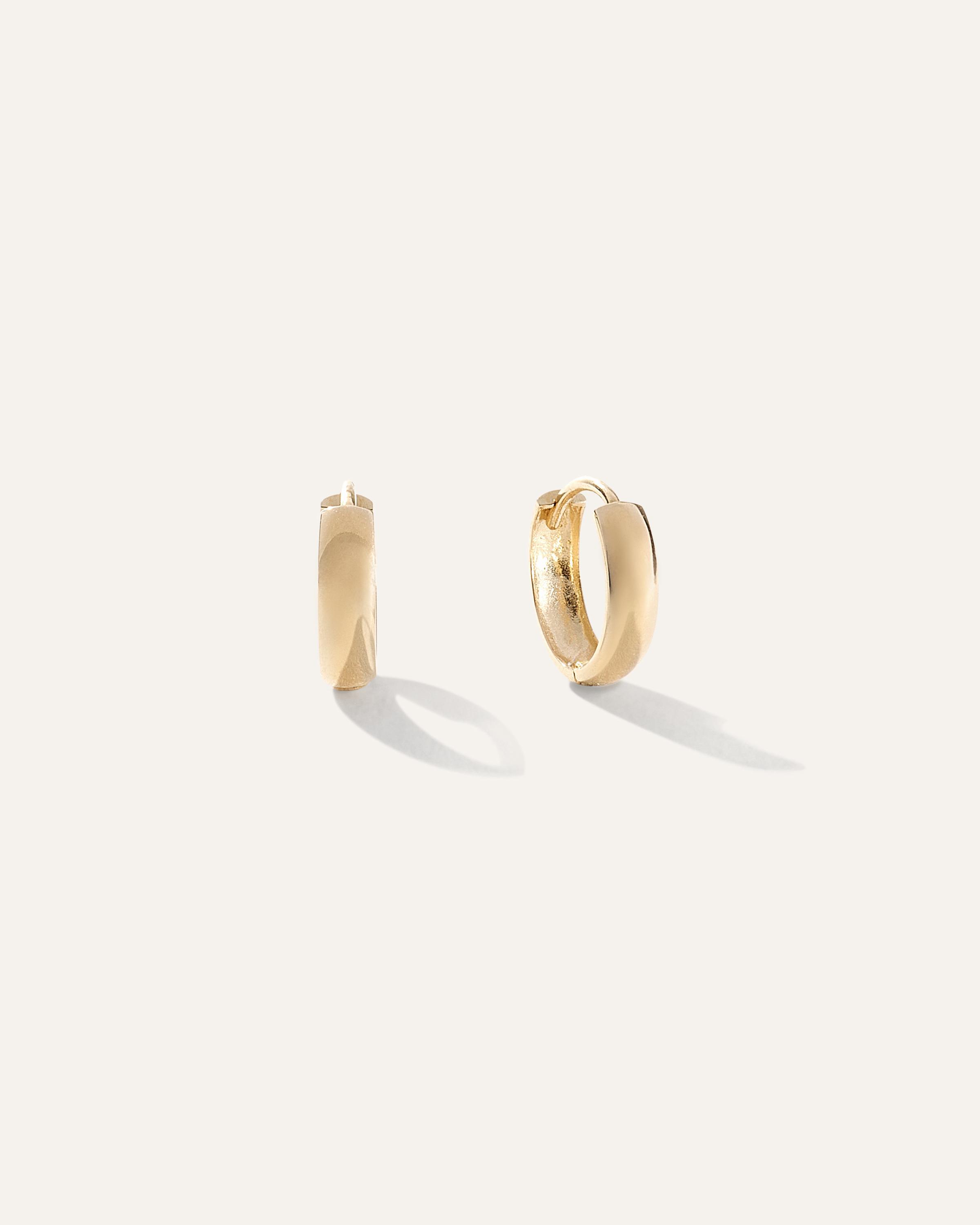 14K Gold 12mm Bold Hoops Product Image