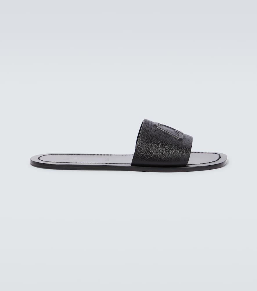 CHRISTIAN LOUBOUTIN Varsicool Leather Slides In Black Product Image