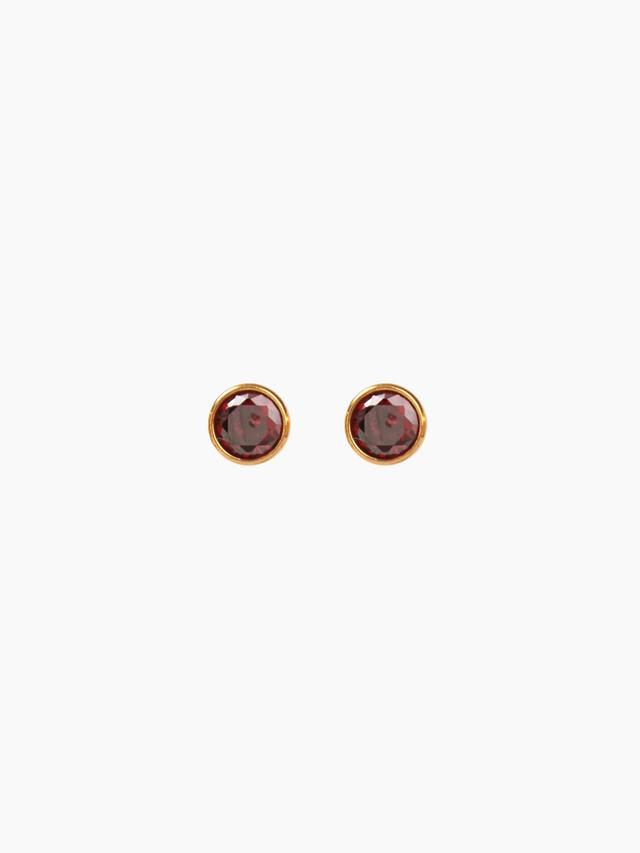 Metallic Gemstone Stud Earrings Product Image