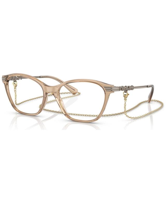 Vogue Eyewear Womens Cat Eye Eyeglasses, VO546153-o - Transparent Caramel Product Image