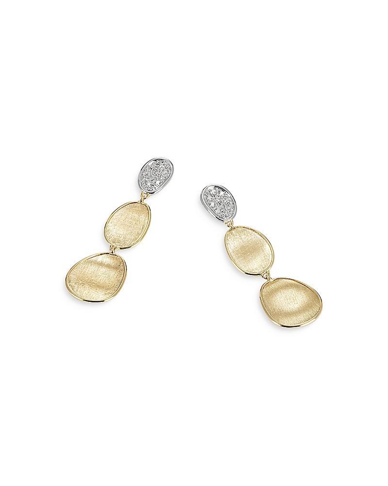 Womens Lunaria Two-Tone 18K Gold & Diamond Petite Triple-Drop Earrings Product Image