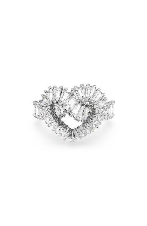 Swarovski Matrix Woven Crystal Heart Ring Product Image