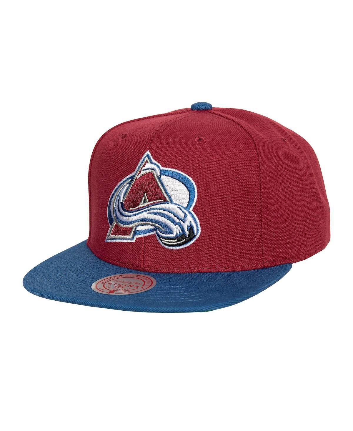 Mens Mitchell & Ness Burgundy Colorado Avalanche Core Team Ground 2.0 Snapback Hat Product Image