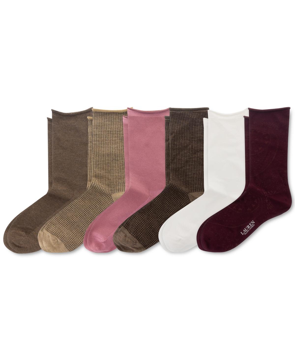 Lauren Ralph Lauren Womens 6-Pk. Paisley Roll-Top Socks Product Image