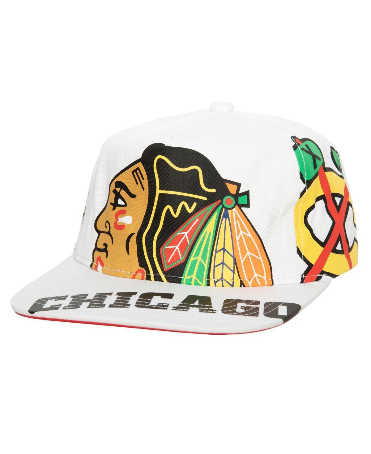 Mens Mitchell & Ness Chicago Blackhawks In Your Face Deadstock Snapback Hat Product Image