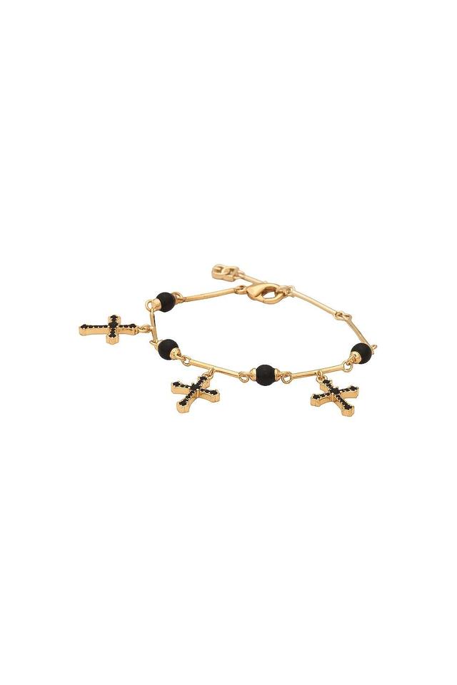 Dolce & Gabbana Bijoux Cross Bracelet in Metallic Product Image