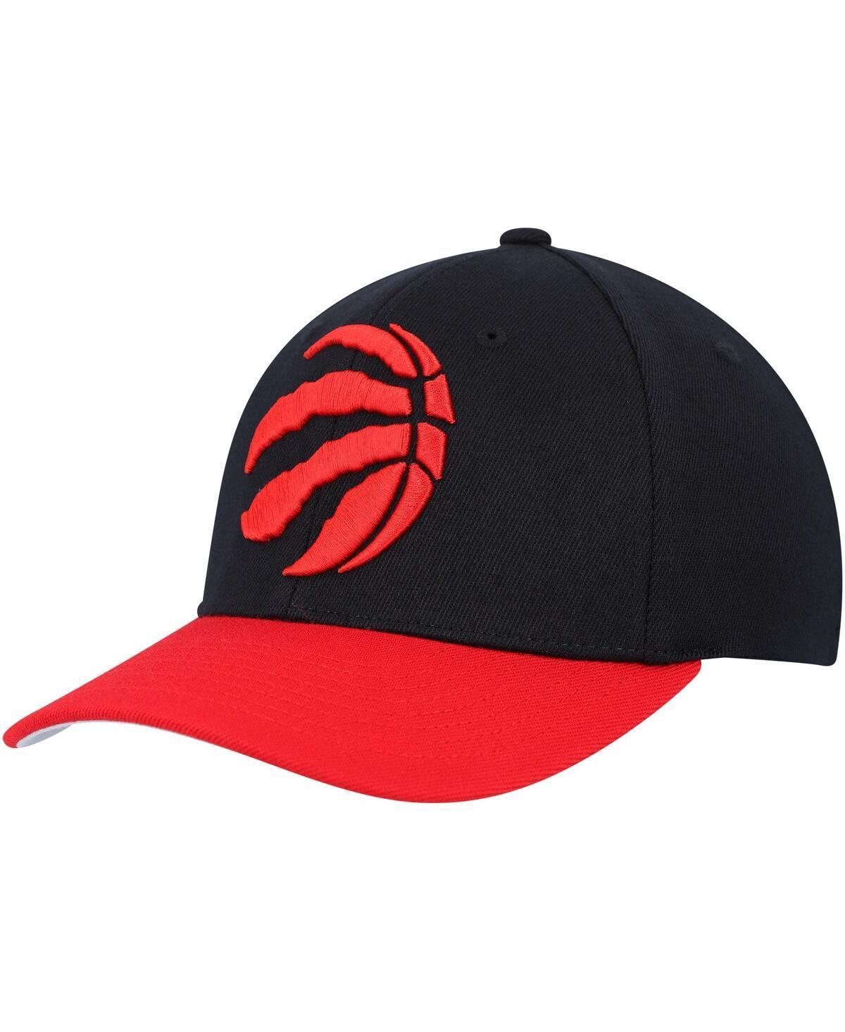 Mens Mitchell & Ness /Red Toronto Raptors MVP Team Two-Tone 2.0 Stretch-Snapback Hat Product Image