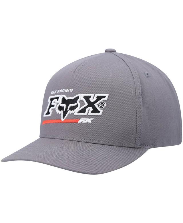 Mens Gray Fox Racing Powerband Snapback Hat Product Image