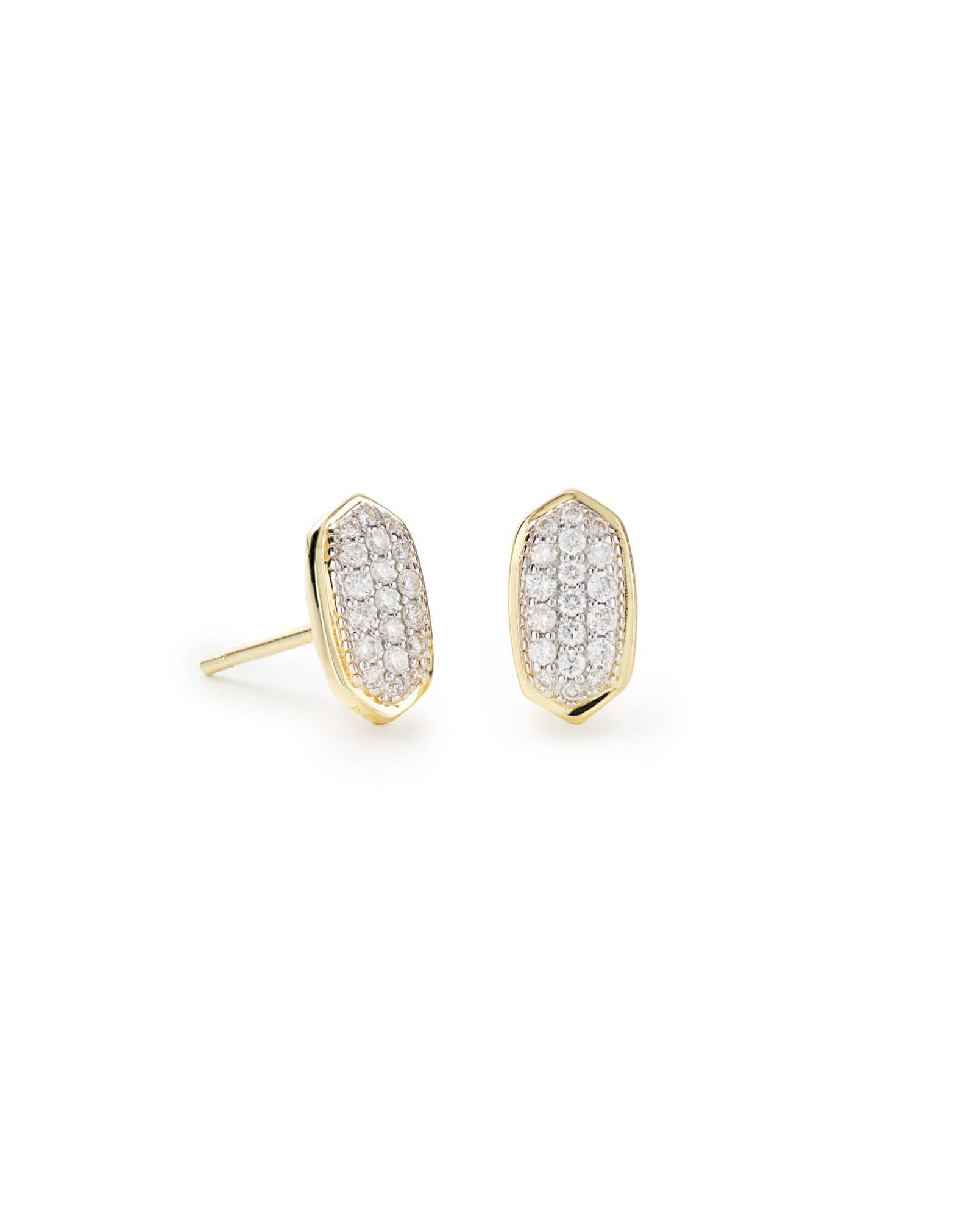 Amelee Earrings in Pave Diamond and 14k Rose Gold Product Image