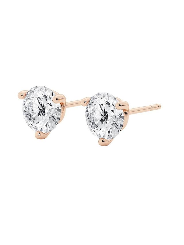 Womens 14K Gold & Diamond Martini Stud Earrings/0.50-8.00 TCW Product Image