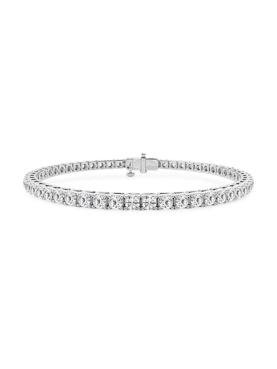 Womens 14K White Gold & 5.00 TCW Round Lab-Grown Diamond Tennis Bracelet Product Image