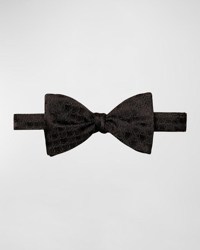 Mens Geometric Woven Silk Bow Tie Product Image