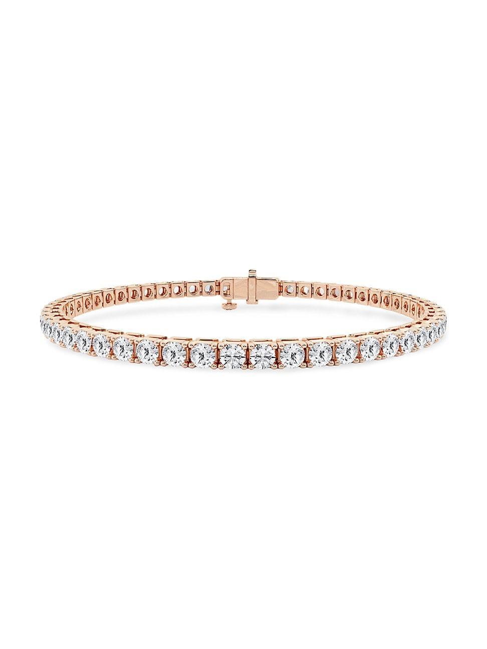 Womens 14K Rose Gold & Round Lab-Grown Diamond 4-Prong Tennis Bracelet/1.00-10.00 TCW Product Image