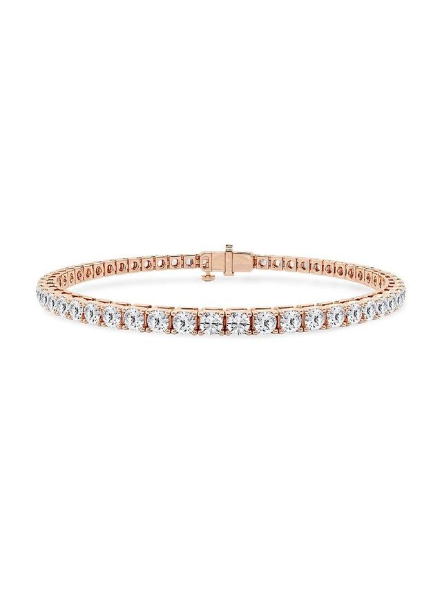 Womens 14K Rose Gold & Round Lab-Grown Diamond 4-Prong Tennis Bracelet/1.00-10.00 TCW Product Image