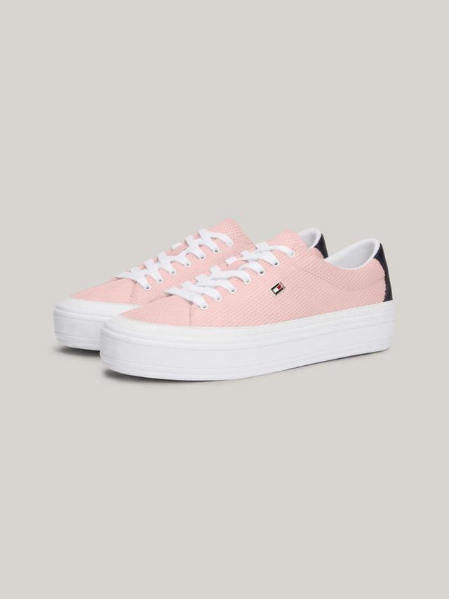 Tommy Hilfiger Women's Flag Logo Mesh Sneaker - Pink - US 9.5 / EU 41 Product Image