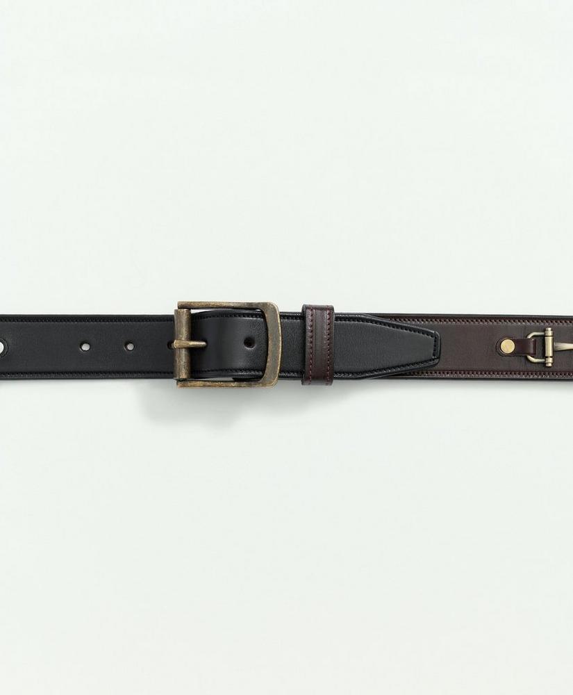 Leather Belt with Brass Buckle Product Image