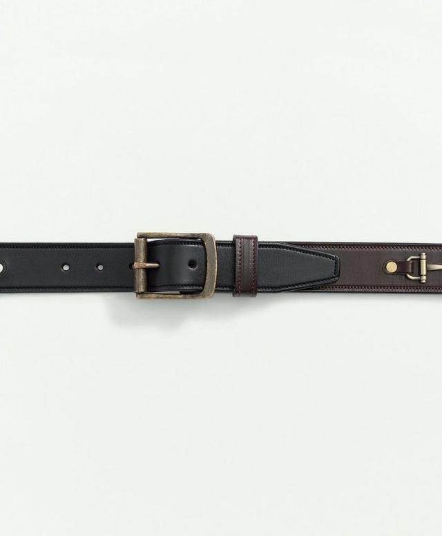 Leather Belt with Brass Buckle Product Image