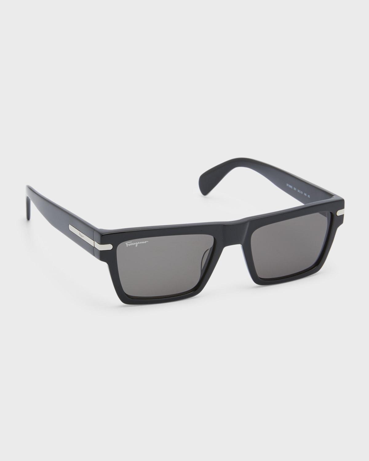 Mens Classic Logo Rectangle Acetate Sunglasses Product Image