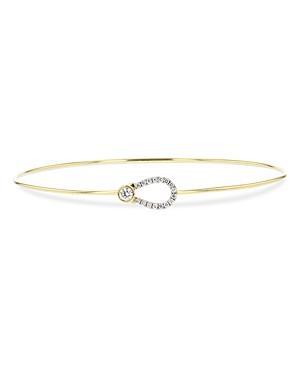 Womens Affair 14K Yellow Gold & Diamond Keyhole Bracelet Product Image