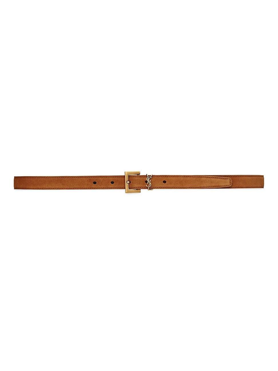 Womens Logo Skinny Suede Belt Product Image