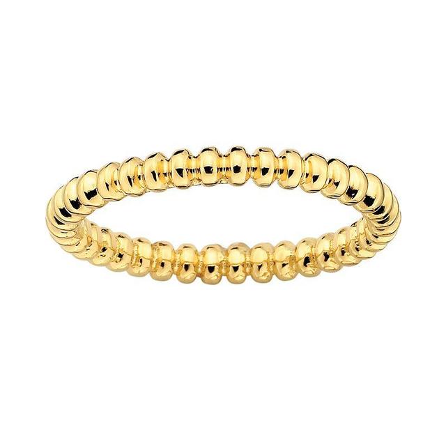 Stacks & Stones 18k Gold Over Silver Beaded Stack Ring, Womens Yellow Product Image