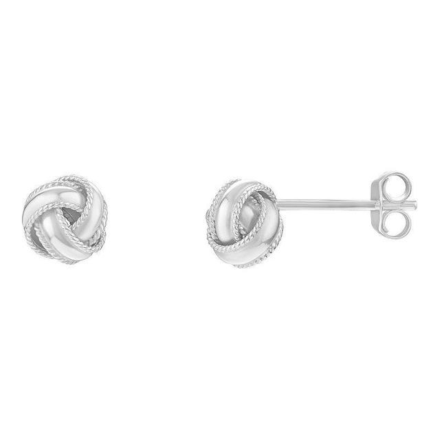 Belk Silverworks Love Knot Stud Earrings Product Image