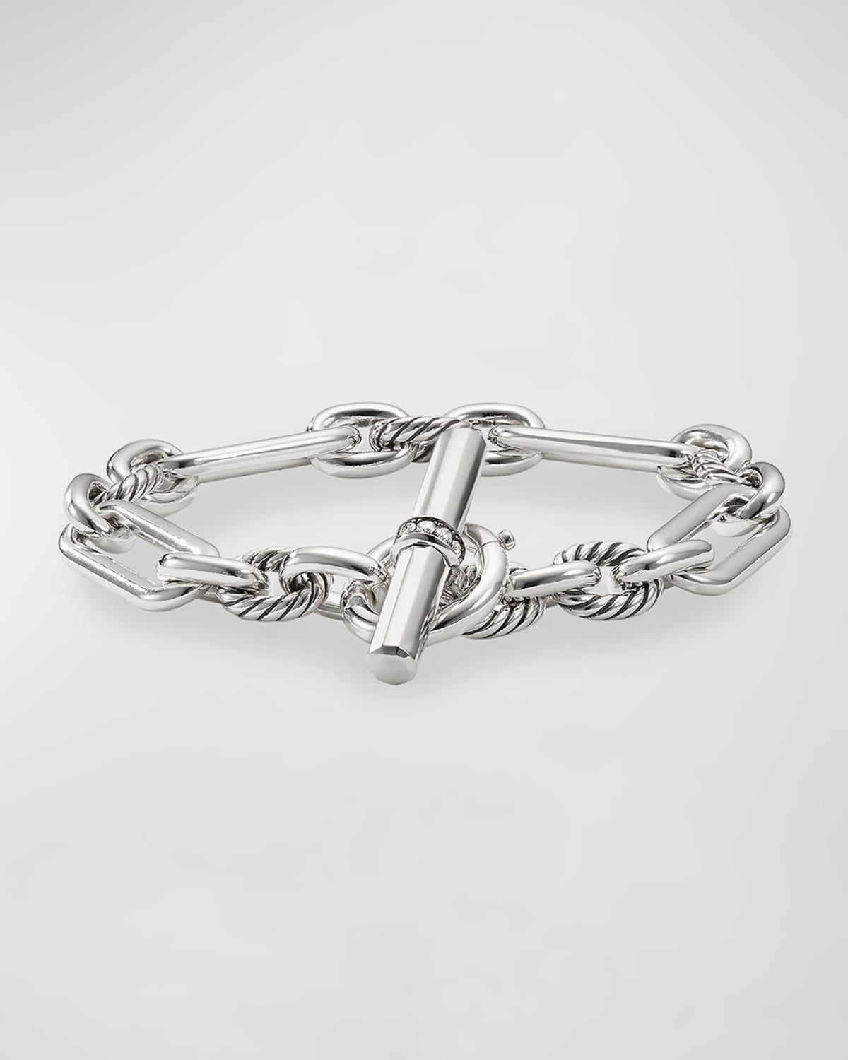 Womens Lexington Sterling Silver & Diamond Chain Toggle Bracelet Product Image