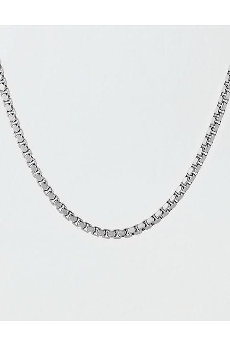 West Coast Jewelry Polished Stainless Steel Box Chain Necklace Mens Product Image