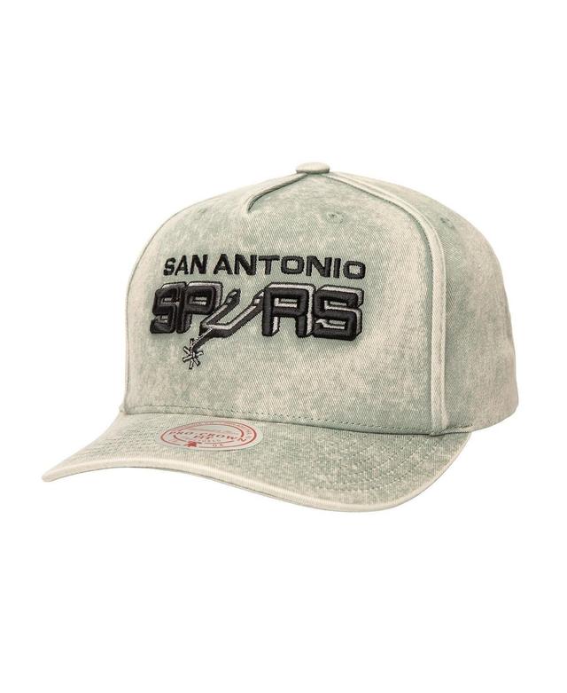 Mitchell & Ness Mens Gray San Antonio Spurs Washed Out Tonal Logo Snapback Hat Product Image