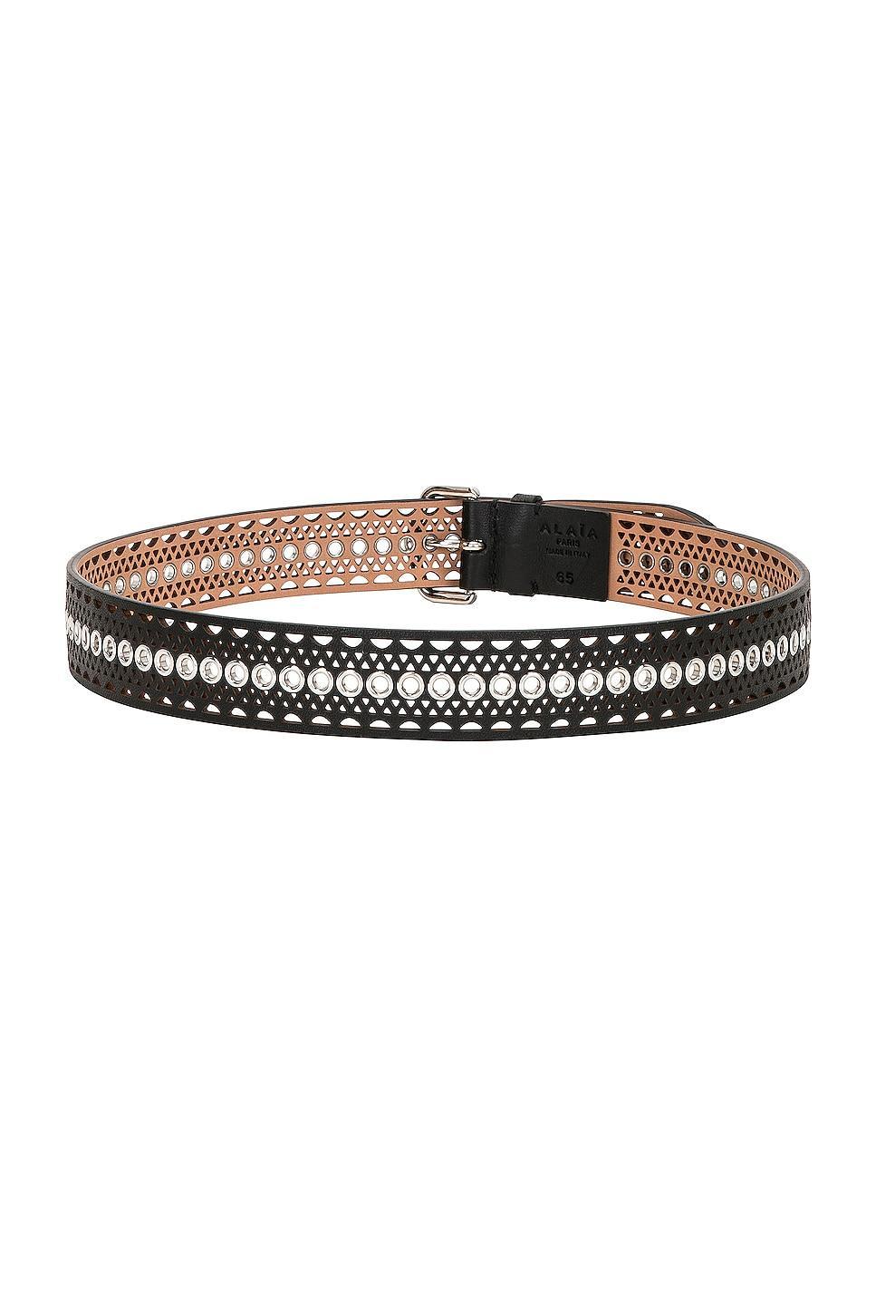 ALAÏA Vienne Leather Belt Black. (also in 70). Product Image