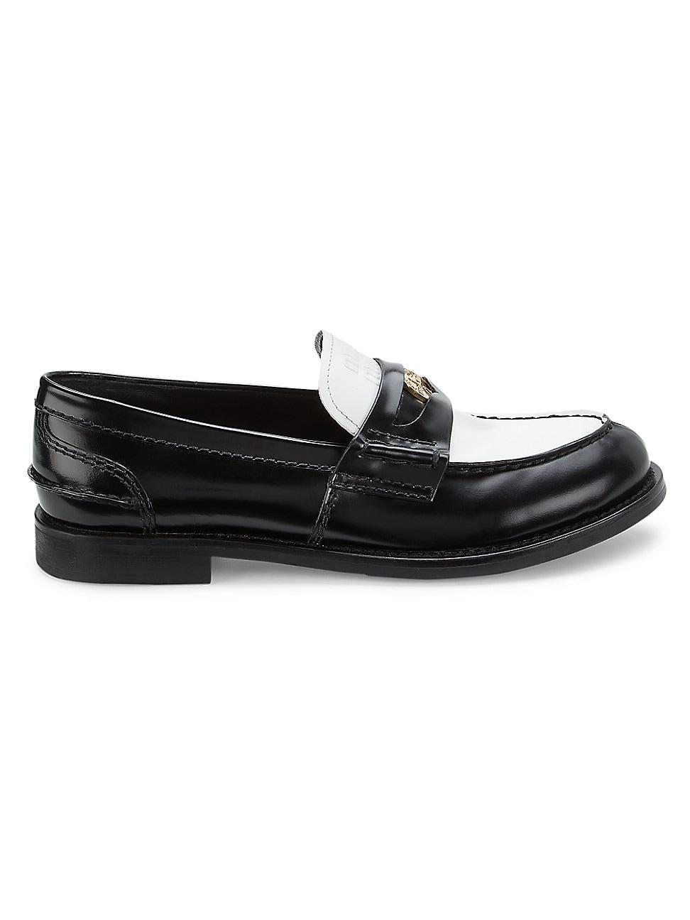 Womens Colorblock Leather Penny Loafers Product Image