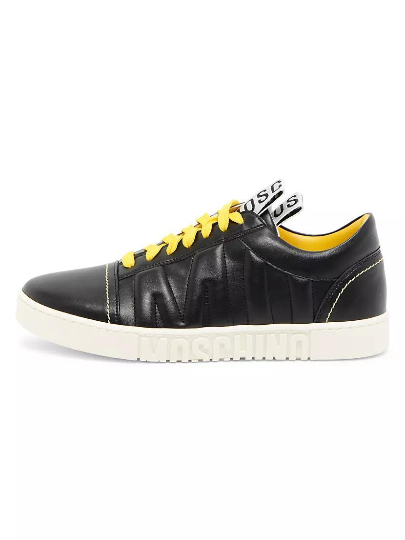 Moschino Mixed-Material Sneakers Product Image