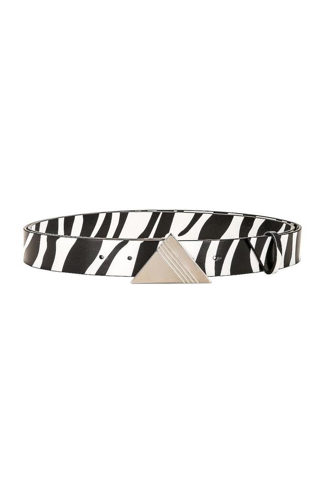 THE ATTICO Zebra Belt in White Product Image