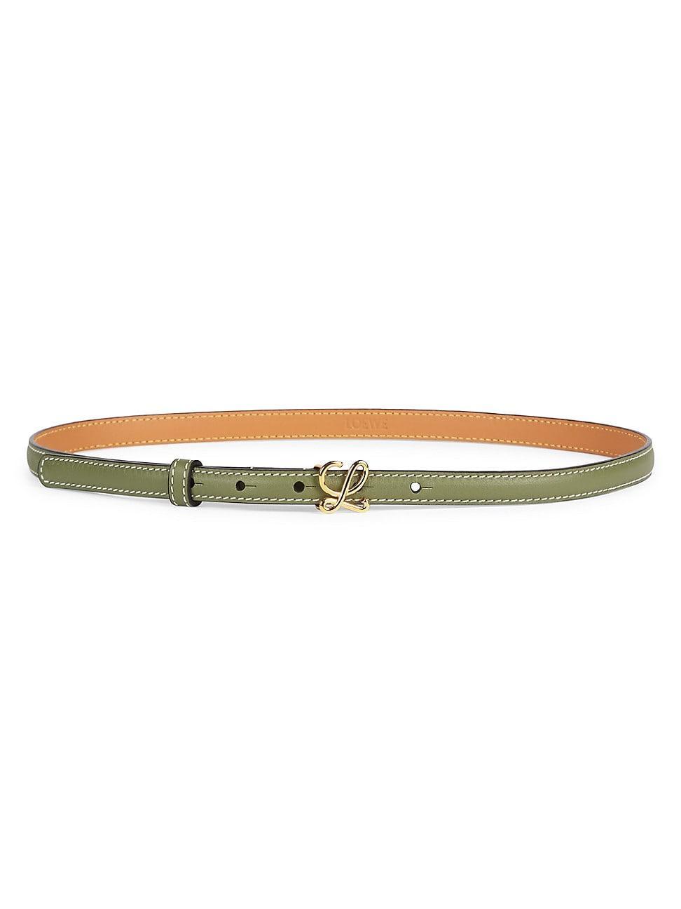 Womens L Buckle Leather Belt Product Image